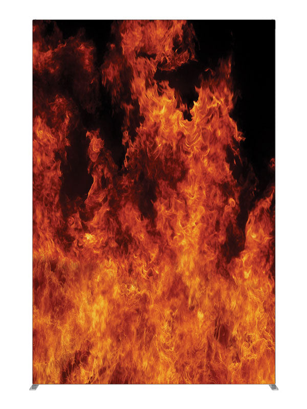 Inferno Flames, photography backdrop panel for Denny StudioEdge silicone edge frame, 5 ft