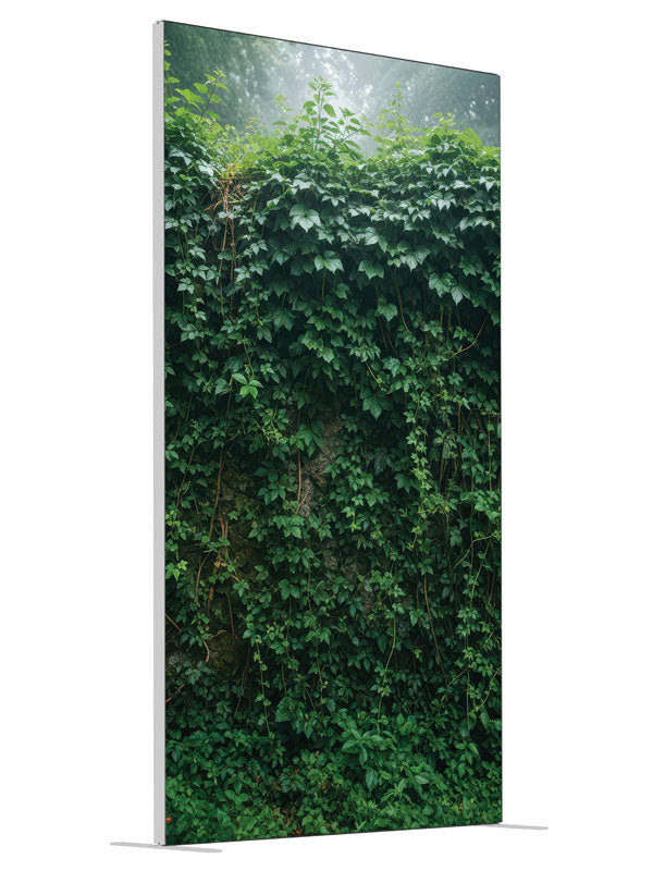 Ivy covered wall misted treetop printed backdrop angled view 4ft - Denny StudioEdge SECP-8848