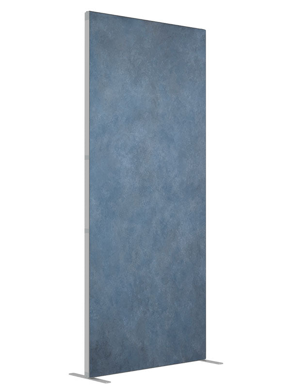 Kashmir Blue Rhino shown at an angled view, photography backdrop panel for Denny StudioEdge silicone edge frame, 3 ft