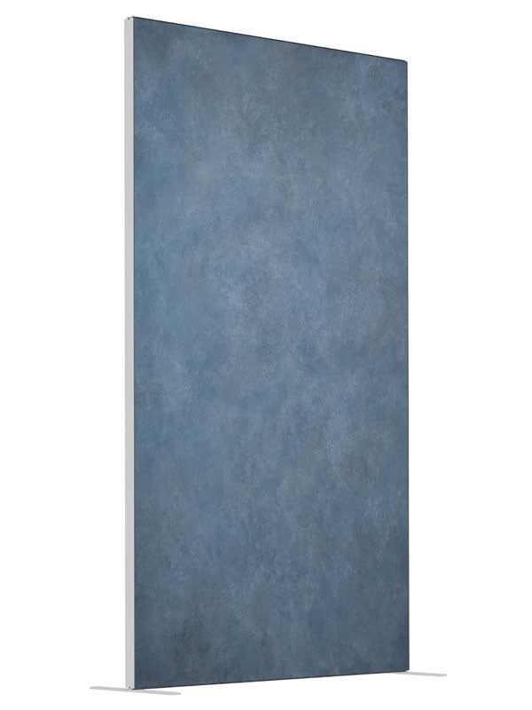 Kashmir Blue Rhino shown at an angled view, photography backdrop panel for Denny StudioEdge silicone edge frame, 4 ft