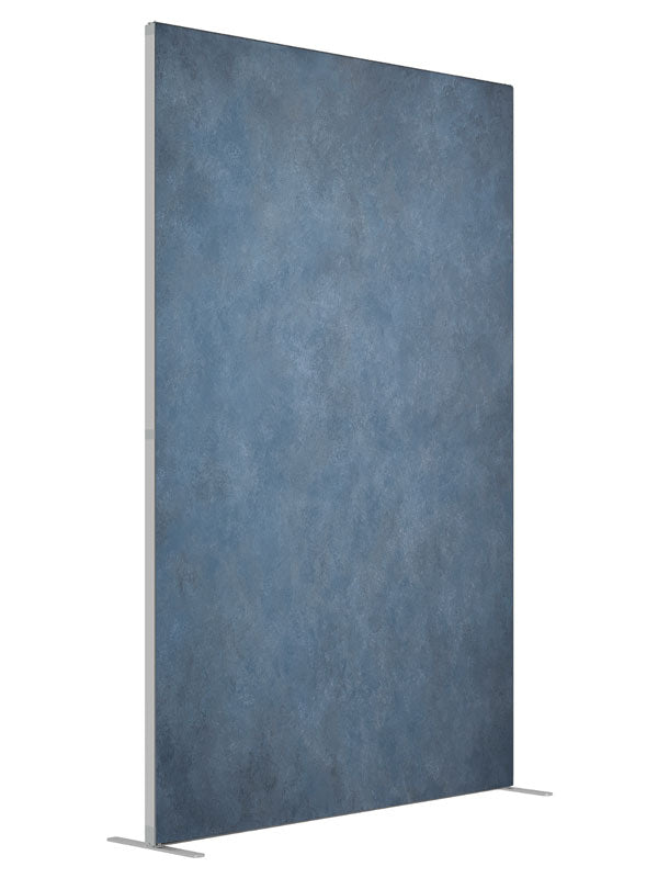 Kashmir Blue Rhino shown at an angled view, photography backdrop panel for Denny StudioEdge silicone edge frame, 5 ft