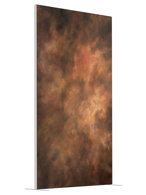 Kindled Haze shown at an angled view, photography backdrop panel for Denny StudioEdge silicone edge frame, 4 ft