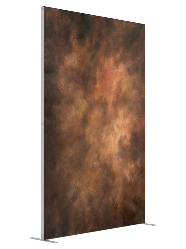 Kindled Haze shown at an angled view, photography backdrop panel for Denny StudioEdge silicone edge frame, 5 ft