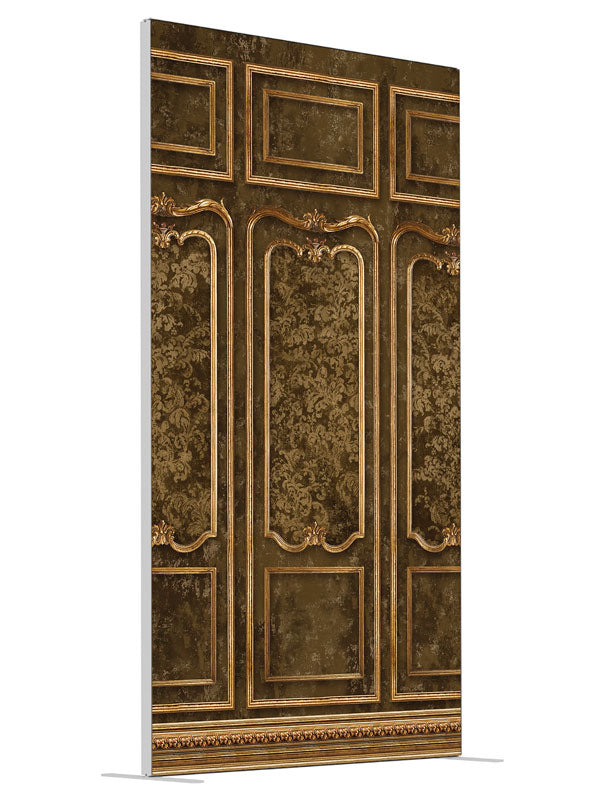 King Louie Ornate Panel shown at an angled view, photography backdrop panel for Denny StudioEdge silicone edge frame, 4 ft