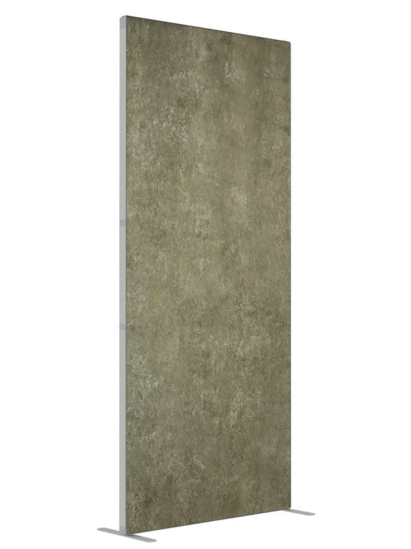 Kokoda and Lemon Grass Green shown at an angled view, photography backdrop panel for Denny StudioEdge silicone edge frame, 3 ft