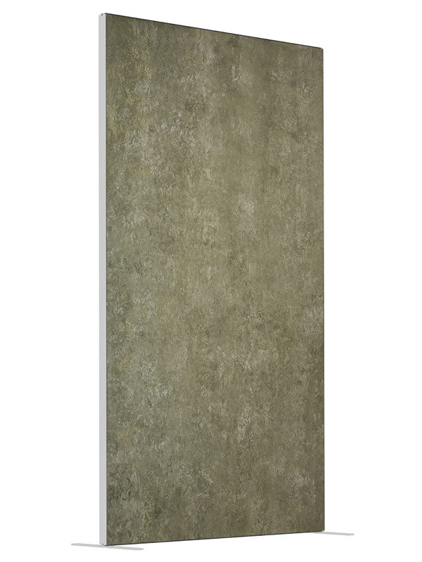 Kokoda and Lemon Grass Green shown at an angled view, photography backdrop panel for Denny StudioEdge silicone edge frame, 4 ft