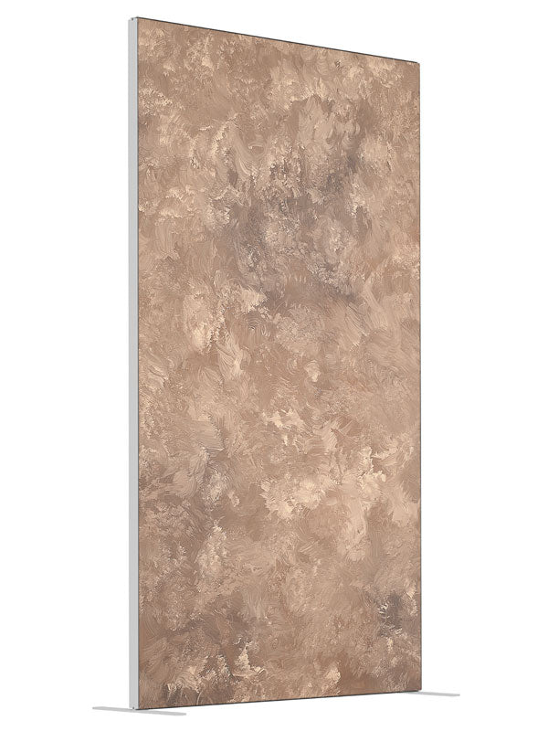 Latte Brown shown at an angled view, photography backdrop panel for Denny StudioEdge silicone edge frame, 4 ft