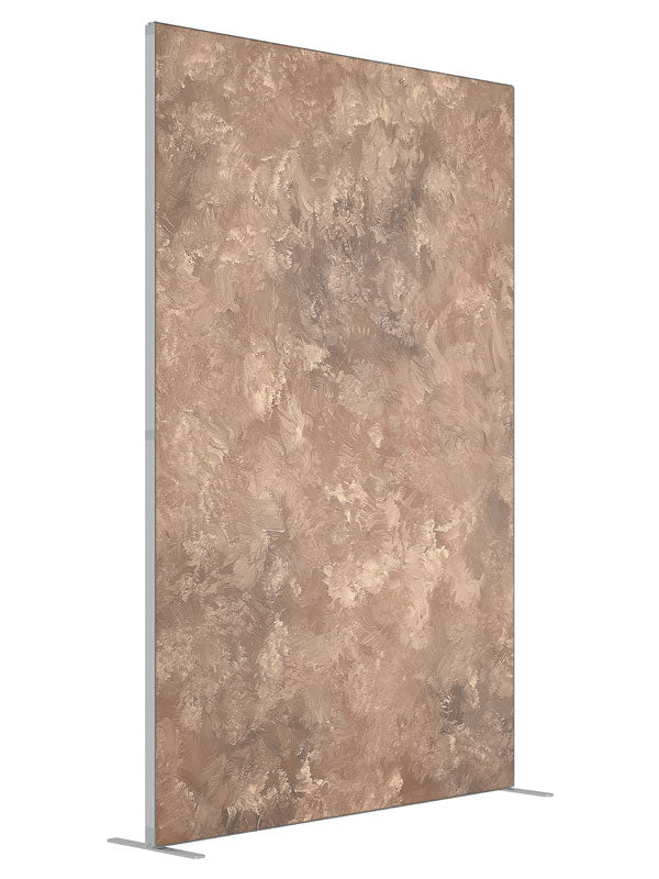 Latte Brown shown at an angled view, photography backdrop panel for Denny StudioEdge silicone edge frame, 5 ft