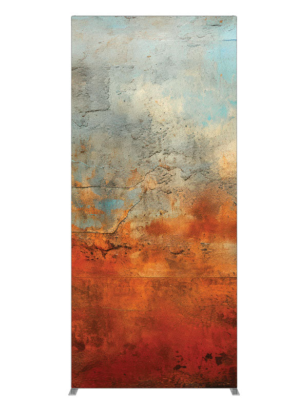 Light Blue and Rust, photography backdrop panel for Denny StudioEdge silicone edge frame, 3 ft