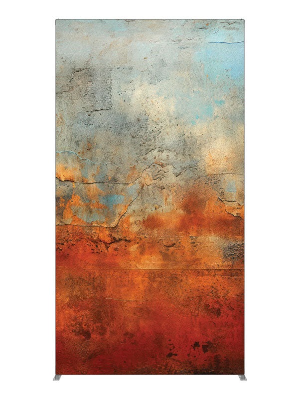 Light Blue and Rust, photography backdrop panel for Denny StudioEdge silicone edge frame, 4 ft