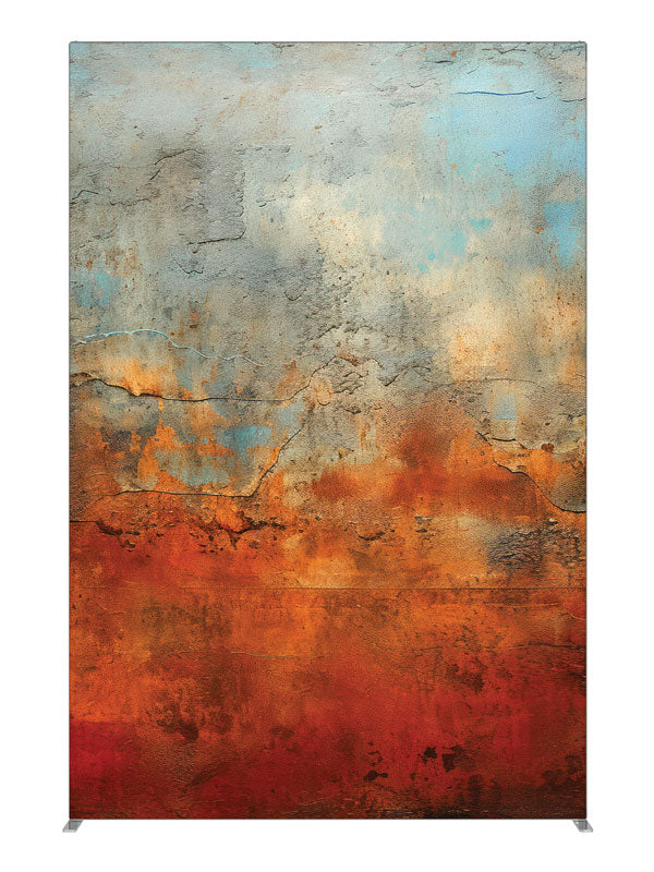Light Blue and Rust, photography backdrop panel for Denny StudioEdge silicone edge frame, 5 ft