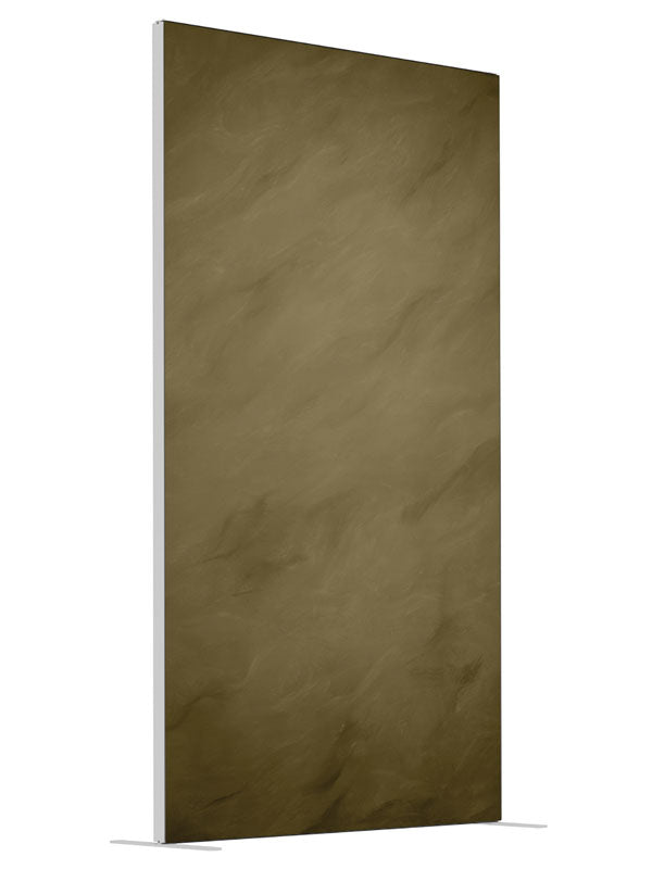 Light Olive Green shown at an angled view, photography backdrop panel for Denny StudioEdge silicone edge frame, 4 ft