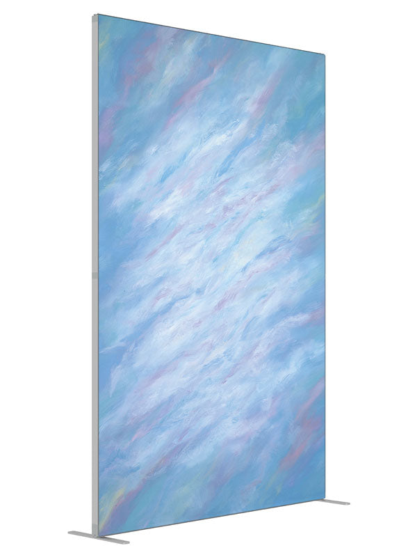 Lighten Up shown at an angled view, photography backdrop panel for Denny StudioEdge silicone edge frame, 5 ft