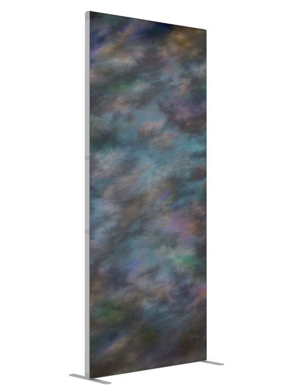 Lord Peter Mottled Abstract shown at an angled view, photography backdrop panel for Denny StudioEdge silicone edge frame, 3 ft