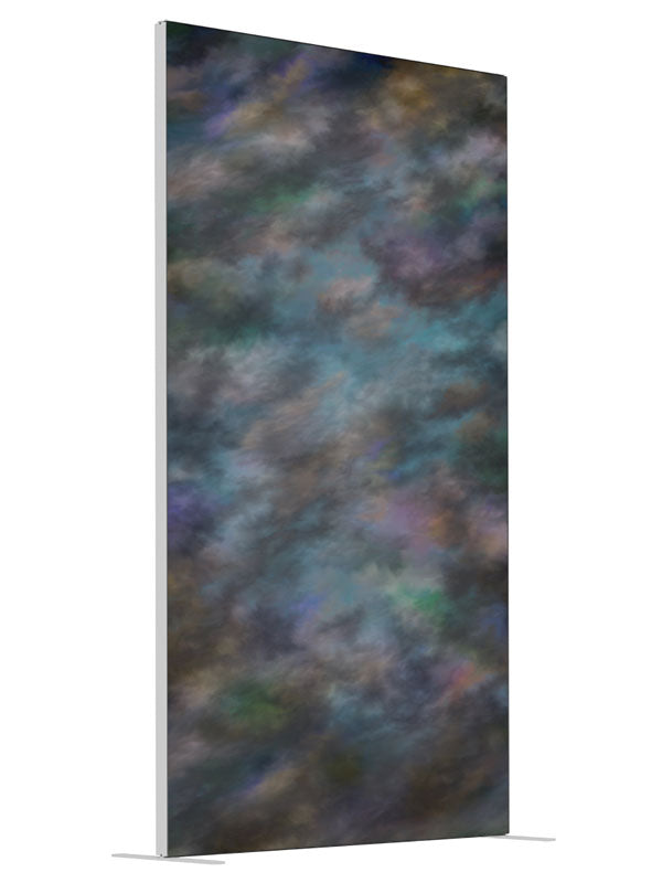 Lord Peter Mottled Abstract shown at an angled view, photography backdrop panel for Denny StudioEdge silicone edge frame, 4 ft