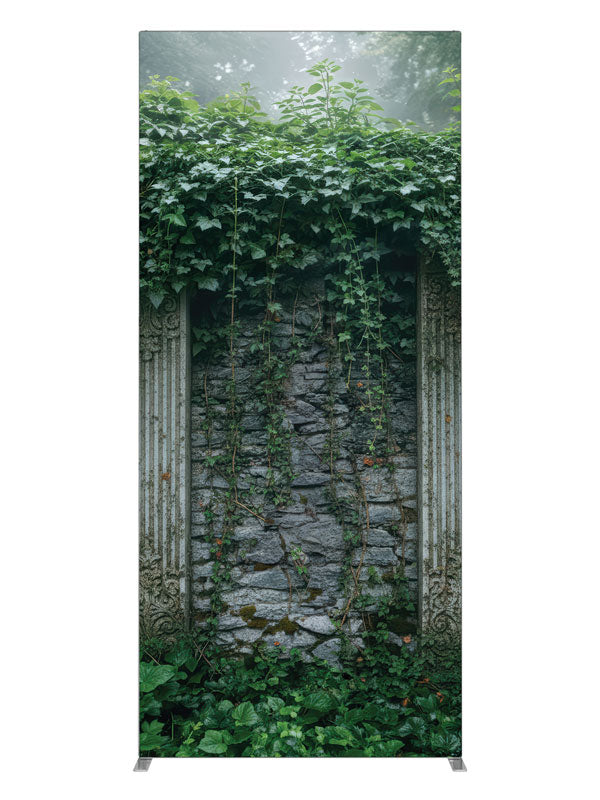 Lorian Ivy Covered Classical Garden Wall, photography backdrop panel for Denny StudioEdge silicone edge frame, 3 ft