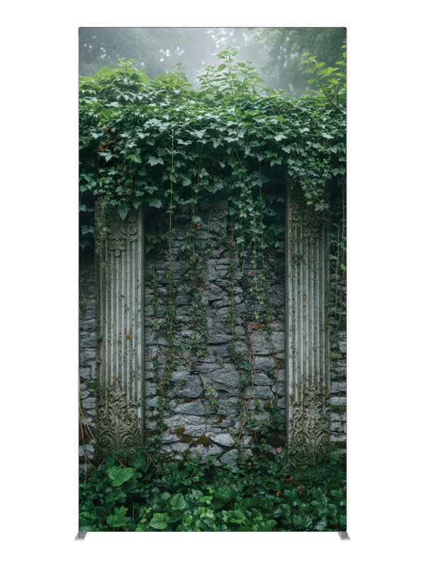 Lorian Ivy Covered Classical Garden Wall, photography backdrop panel for Denny StudioEdge silicone edge frame, 4 ft