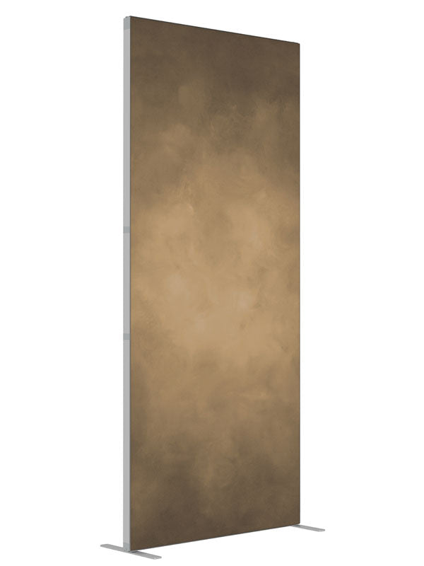 Luminous Umber shown at an angled view, photography backdrop panel for Denny StudioEdge silicone edge frame, 3 ft
