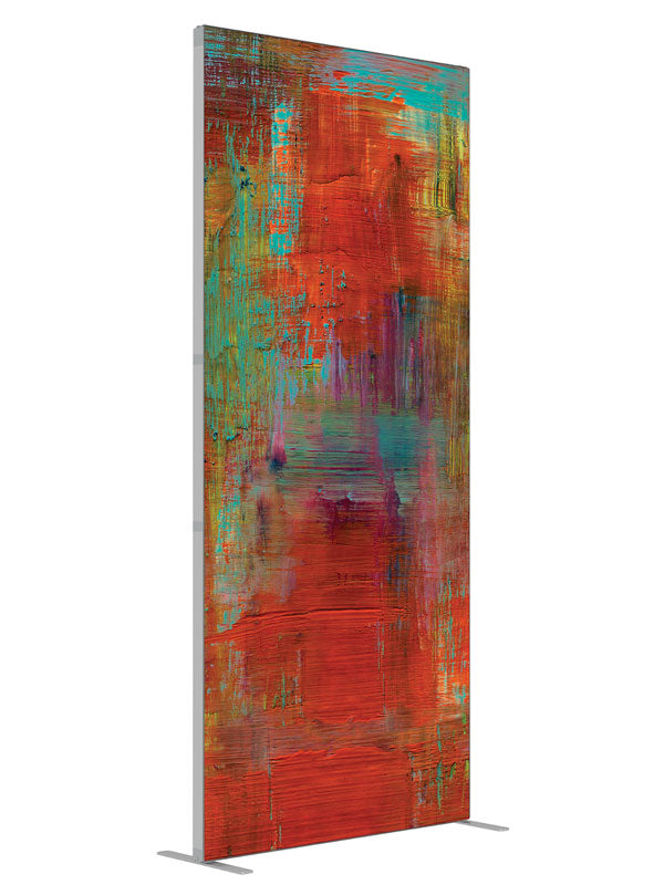 Lunacy Bold Abstract shown at an angled view, photography backdrop panel for Denny StudioEdge silicone edge frame, 3 ft