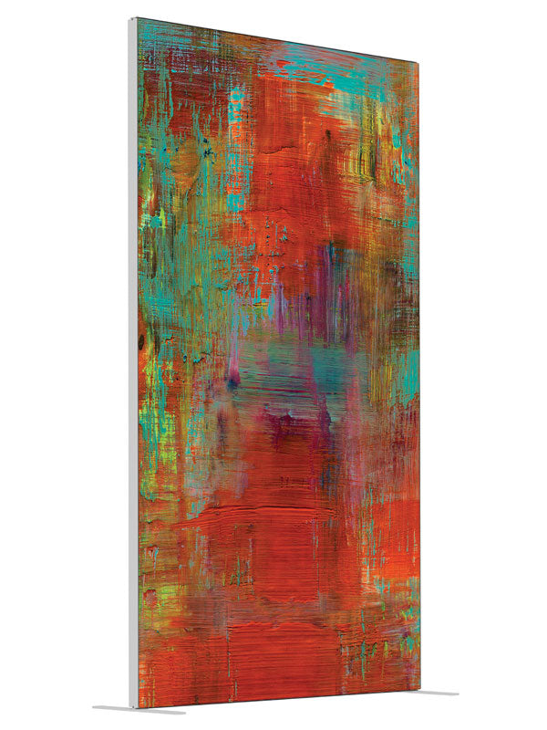 Lunacy Bold Abstract shown at an angled view, photography backdrop panel for Denny StudioEdge silicone edge frame, 4 ft