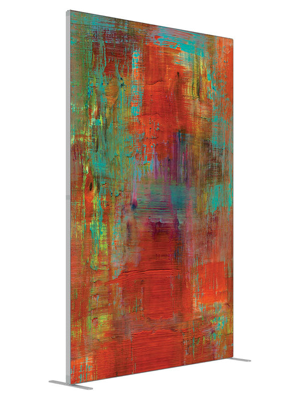 Lunacy Bold Abstract shown at an angled view, photography backdrop panel for Denny StudioEdge silicone edge frame, 5 ft