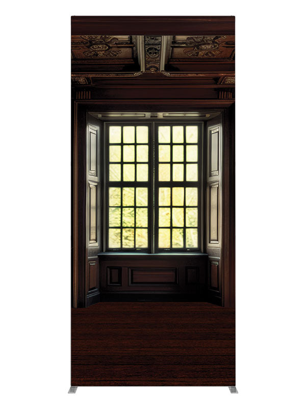 Luxurious Dark Wood Panel Room, photography backdrop panel for Denny StudioEdge silicone edge frame, 3 ft