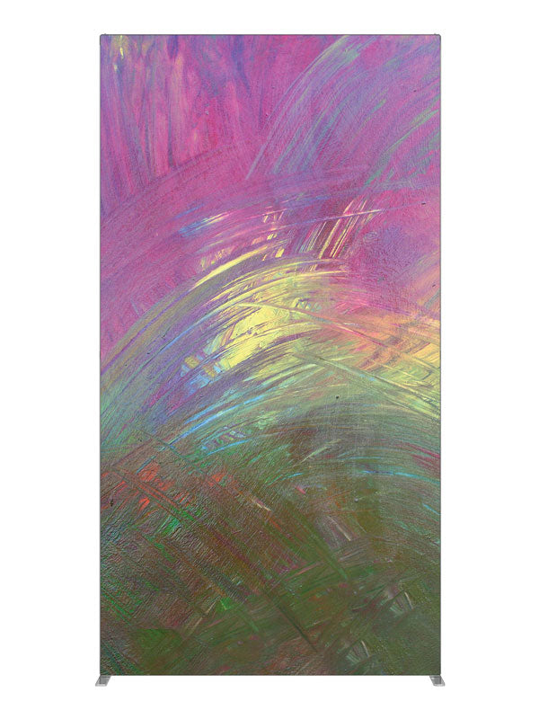 Magenta green gold burst, photography backdrop panel for Denny StudioEdge silicone edge frame, 4 ft
