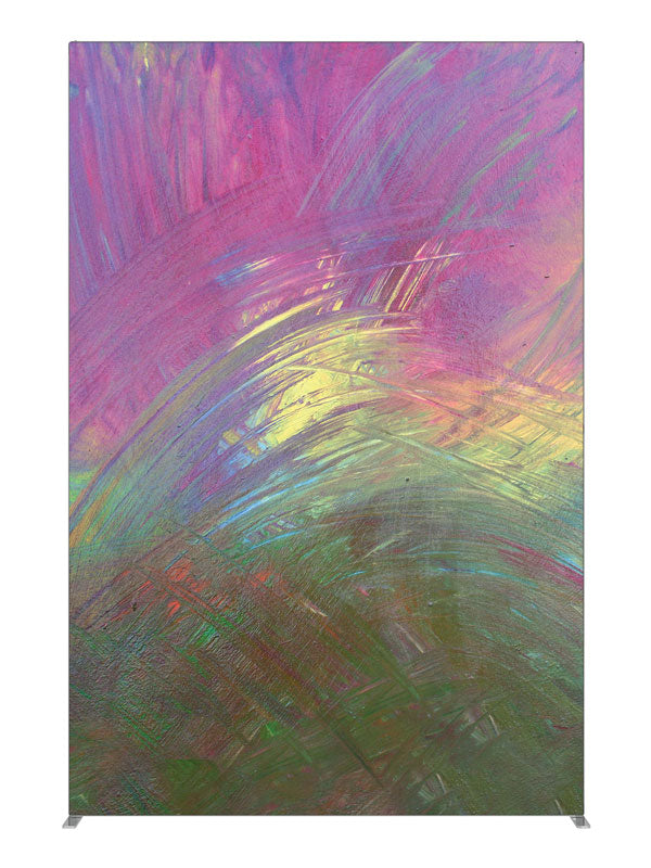 Magenta green gold burst, photography backdrop panel for Denny StudioEdge silicone edge frame, 5 ft