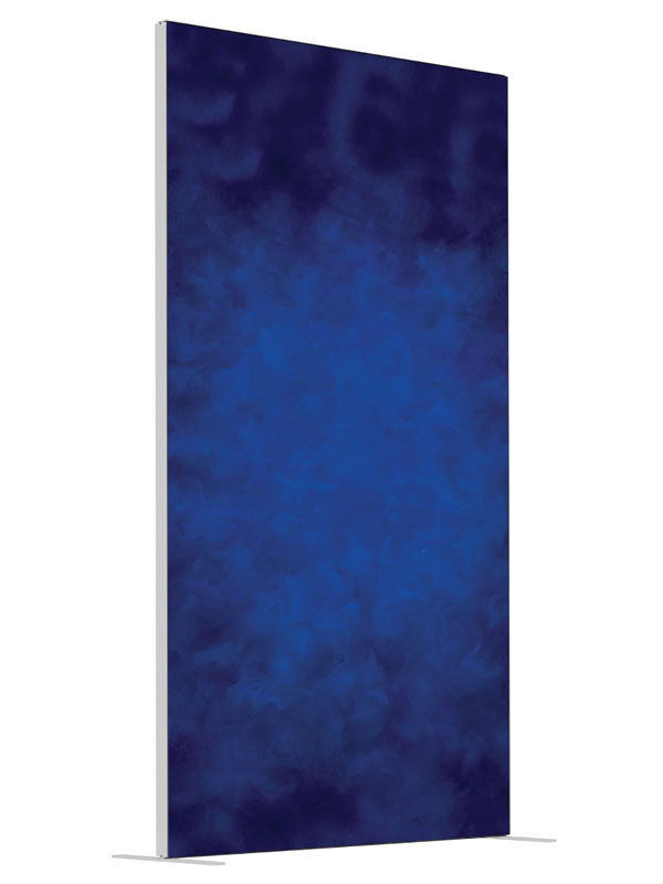 Magoos Blues Blue Texture shown at an angled view, photography backdrop panel for Denny StudioEdge silicone edge frame, 4 ft