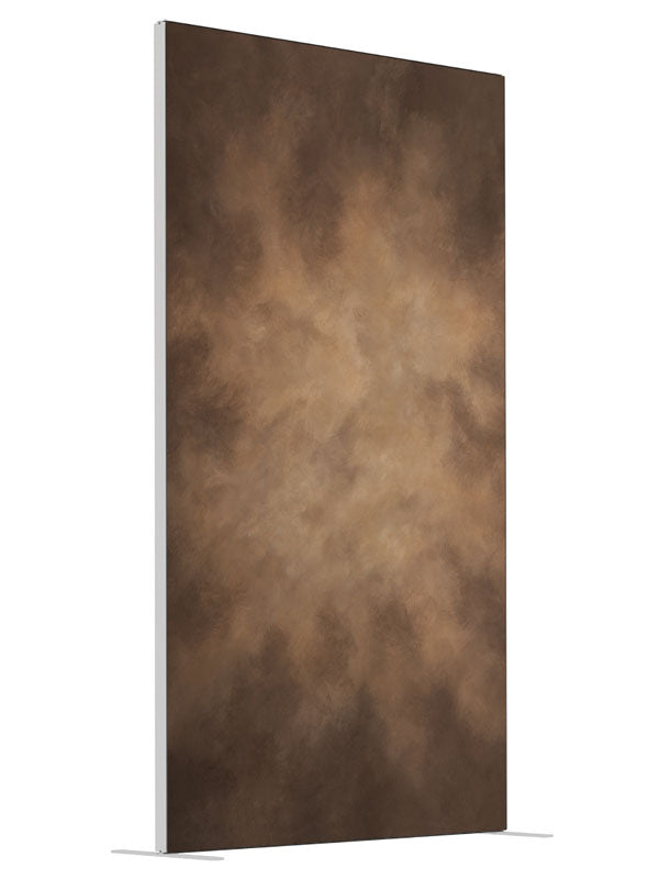 Mahogany Space shown at an angled view, photography backdrop panel for Denny StudioEdge silicone edge frame, 4 ft