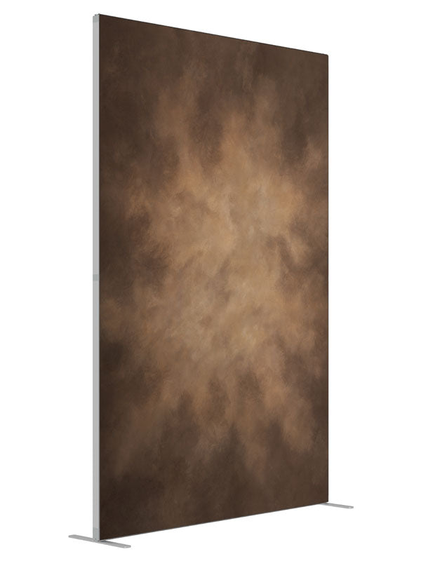 Mahogany Space shown at an angled view, photography backdrop panel for Denny StudioEdge silicone edge frame, 5 ft