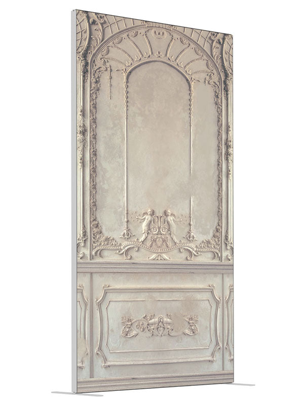 Maison Imperial Wall shown at an angled view, photography backdrop panel for Denny StudioEdge silicone edge frame, 4 ft