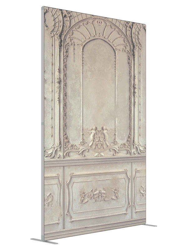 Maison Imperial Wall shown at an angled view, photography backdrop panel for Denny StudioEdge silicone edge frame, 5 ft
