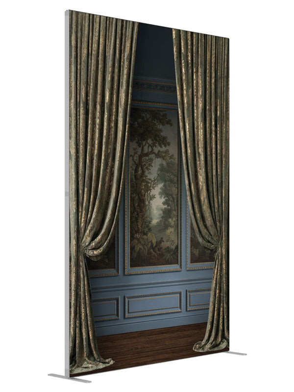 Marlowe Formal Wall Paneling shown at an angled view, photography backdrop panel for Denny StudioEdge silicone edge frame, 5 ft