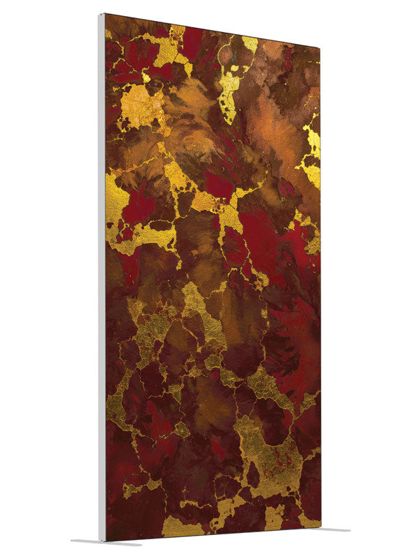 Maroon red gold vein texture printed backdrop angled view 4ft - Denny StudioEdge SECP-8858