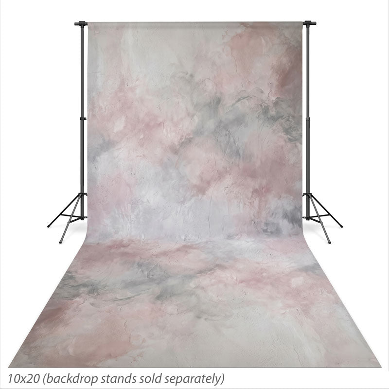 Mauve Smoke Mauve Smoke mottled texture photography backdrop shown at the full 10x20 size CP-9006