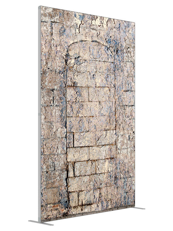 Mayan Brick shown at an angled view, photography backdrop panel for Denny StudioEdge silicone edge frame, 5 ft
