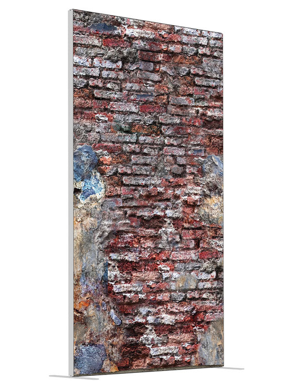Mesa Brick shown at an angled view, photography backdrop panel for Denny StudioEdge silicone edge frame, 4 ft