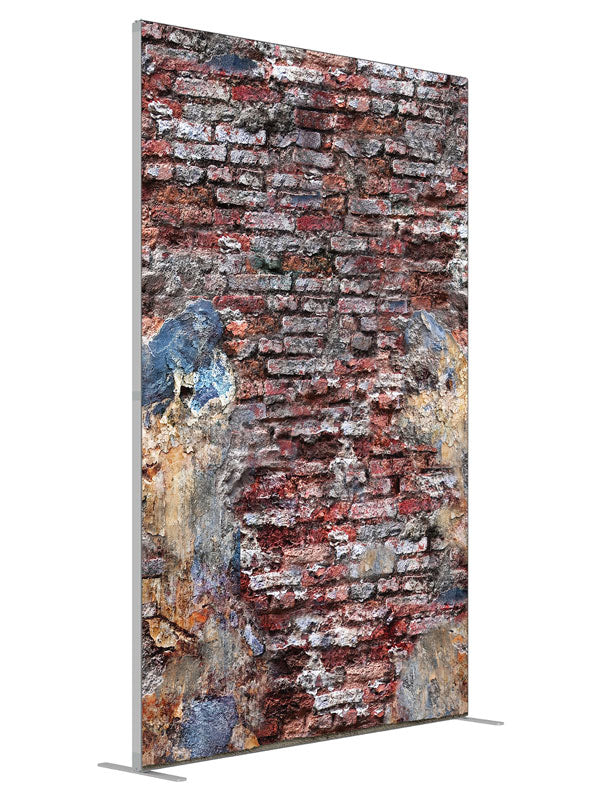 Mesa Brick shown at an angled view, photography backdrop panel for Denny StudioEdge silicone edge frame, 5 ft