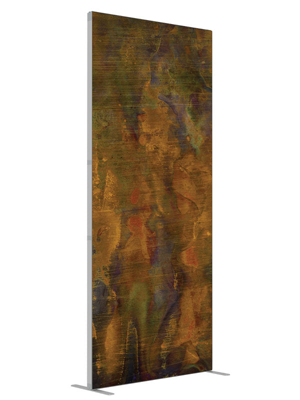 Metal Mania Metallic Grunge Texture shown at an angled view, photography backdrop panel for Denny StudioEdge silicone edge frame, 3 ft