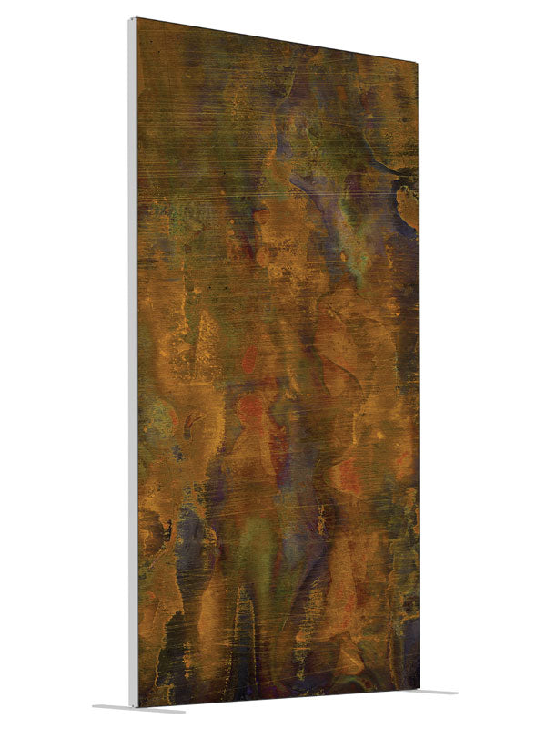 Metal Mania Metallic Grunge Texture shown at an angled view, photography backdrop panel for Denny StudioEdge silicone edge frame, 4 ft