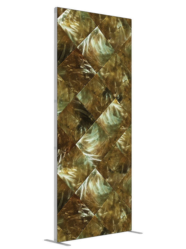 Milled Metal shown at an angled view, photography backdrop panel for Denny StudioEdge silicone edge frame, 3 ft