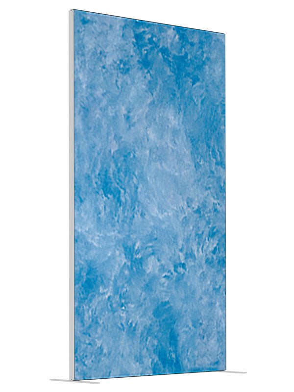 Moody Blues shown at an angled view, photography backdrop panel for Denny StudioEdge silicone edge frame, 4 ft