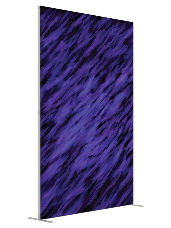 Moon Glow Violet Streak Abstract shown at an angled view, photography backdrop panel for Denny StudioEdge silicone edge frame, 5 ft