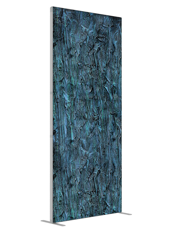 Mosaic Blue shown at an angled view, photography backdrop panel for Denny StudioEdge silicone edge frame, 3 ft