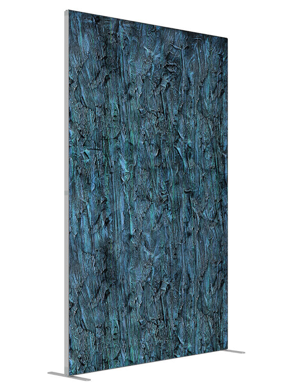 Mosaic Blue shown at an angled view, photography backdrop panel for Denny StudioEdge silicone edge frame, 5 ft