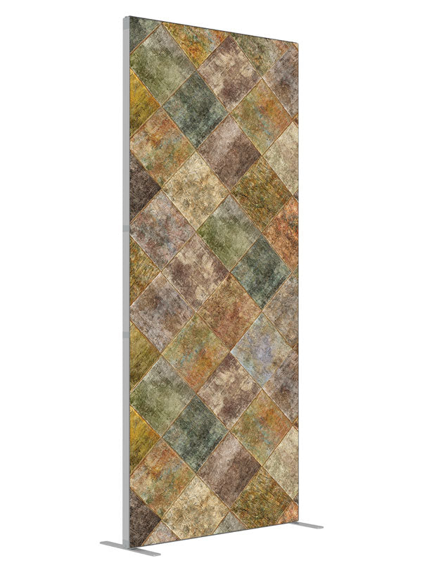 Mosaic shown at an angled view, photography backdrop panel for Denny StudioEdge silicone edge frame, 3 ft