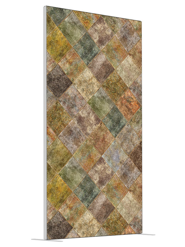 Mosaic shown at an angled view, photography backdrop panel for Denny StudioEdge silicone edge frame, 4 ft