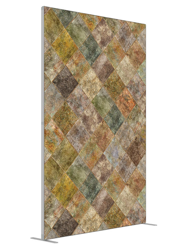 Mosaic shown at an angled view, photography backdrop panel for Denny StudioEdge silicone edge frame, 5 ft