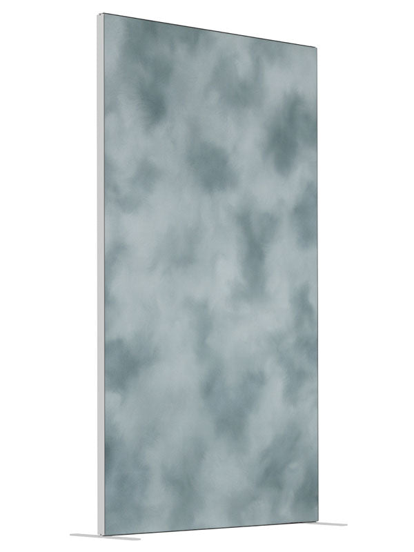Mottled Gray shown at an angled view, photography backdrop panel for Denny StudioEdge silicone edge frame, 4 ft